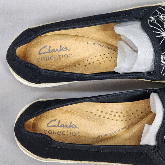 Clark's Elaina Harbor‎ Slip Ons Black Women's Size 9 NIB - Picture 6 of 8